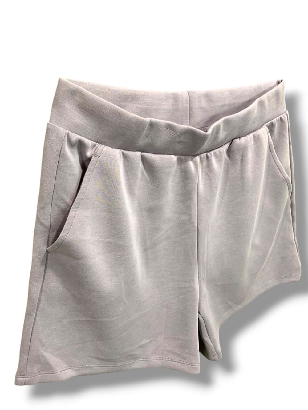 Medium Lazypants Womens Luxe Lounge‎ Shorts Pockets Pull On Lavender